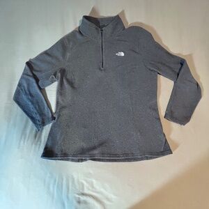 Northface Women's 1/4 Zip Gray Fleece Pullover Size XL